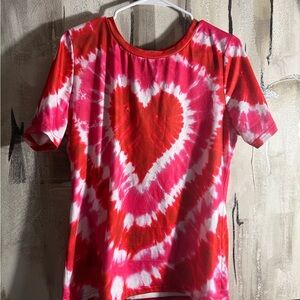 Heart Tie-Dye Short Sleeve Tee